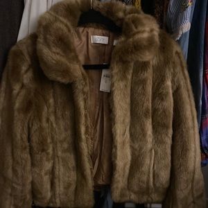 New Faux Fur Motorcycle Jacket